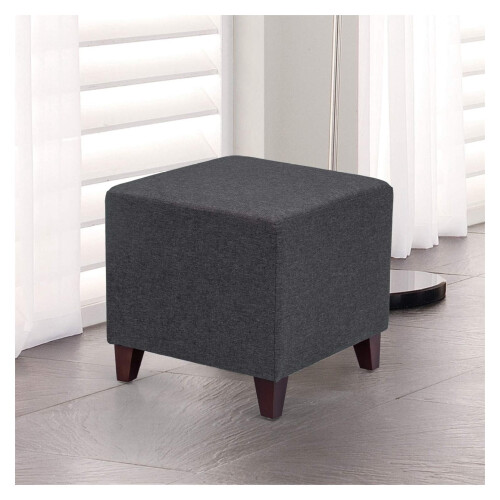 TiaGOC Heather Grey Cube Footstool 16x16x16 in 1