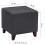 British Cube Footstool Heather Gray 16x16x16 3