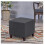 British Cube Footstool Heather Gray 16x16x16 5