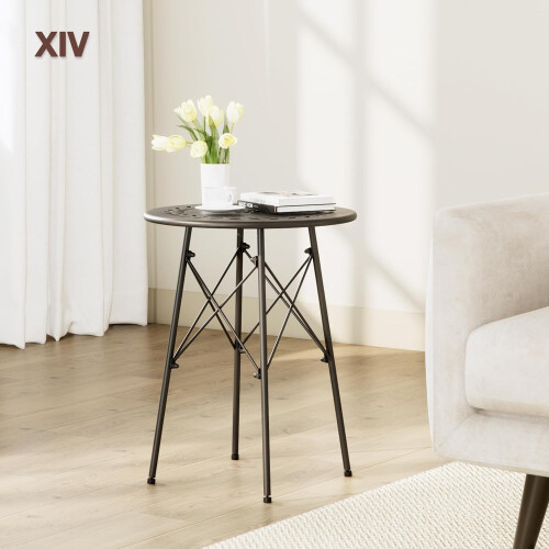 Metal Round Patio Side Table – Weatherproof, Adjustable 1