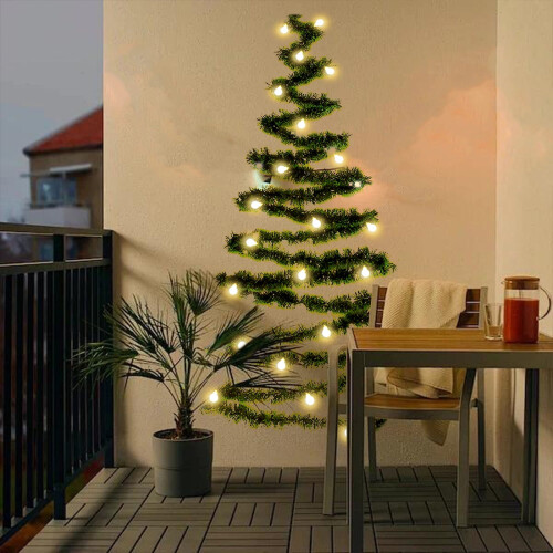 Rattan Christmas Tree with White Lights 50-Bulb 5ft 2