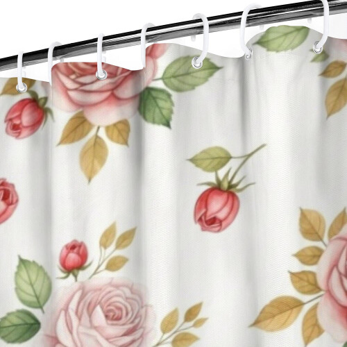 Rideau de douche à motif floral 183 x 213 cm, polyester imperméable 2