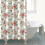 Rideau de douche à motif floral 183 x 213 cm, polyester imperméable 4