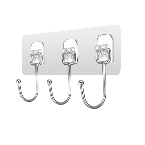 2024Staron New Hooks Πίσω από την Πόρτα Κρεμάστρα για Πετσέτες Κουζίνας Διαφανές Γάντζο 1