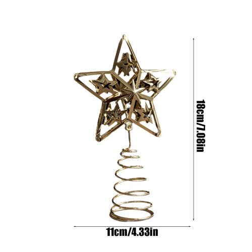 Silver Christmas Tree Topper Star Ornament 1 Pack 2