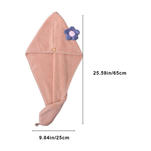 Bonnet de sèche-cheveux en polaire corail – Doux, absorbant et 1
