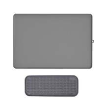 Silicone Dish Drying Pad For Kitchen Counter Dish-gray suit