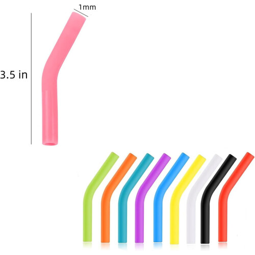 Coturi din silicon alimentar pentru paie de 8 mm, pachet de 10 1