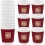 20 vasos de papel rojos para bodas chinas 5