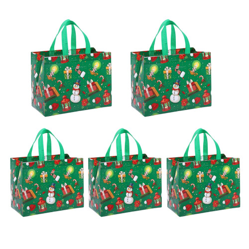 Julklappspåsar med handtag, non-woven, 5-pack 1