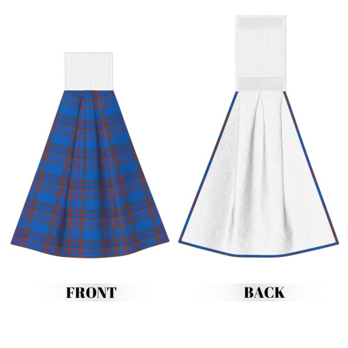 Χειροπετσέτες Elliot Tartan από σιφόν με θηλιά Velcro, κοραλί