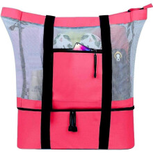 Sac fourre-tout surdimensionné en filet pour pique-nique, plage et camping