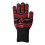 Hittebestendige, antislip siliconen barbecuehandschoen, rood 2