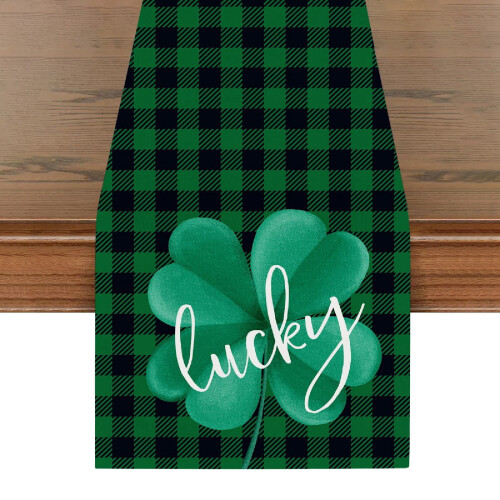 Grøn Shamrock Bordløber 72 tommer