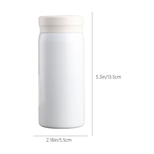 Tasse isotherme en acier inoxydable 200 ml blanche 2