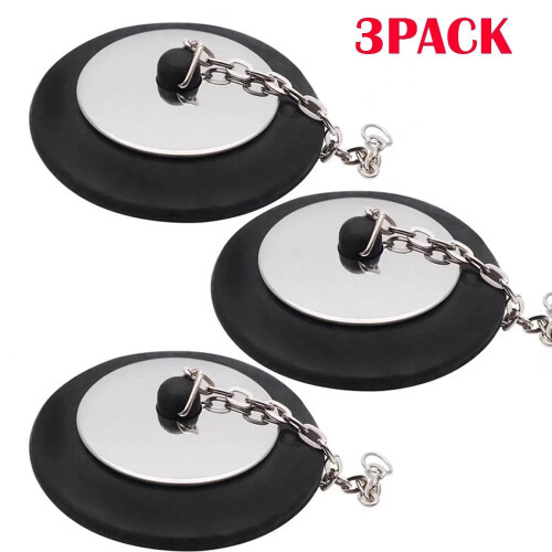Drain Protector for Kitchen Sink and Tub with Chain 3 Pack