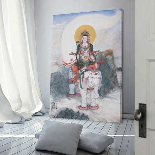 Affiche sur toile Thangka de Samantabhadra Bodhisattva 20x30cm 2