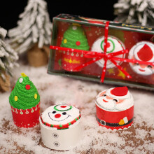 Lot de 3 serviettes de Noël en coton 30 x 30 cm