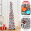 5ft Collapsible Silver Tinsel Christmas Tree 2