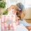 Cotton bath towel set pink 2 pieces 3