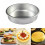 Molde redondo de aluminio para pasteles de 11 cm  2,5 cm. 3