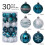 Blue Christmas Ornaments 6cm Shatterproof Plastic 30pcs 2