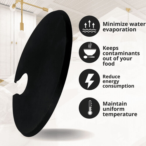 Couvercle en silicone noir pour cuisson sous vide 28 cm 1