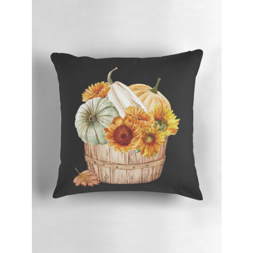 Leinenkissenbezug Herbstdesign, doppelseitig 2