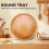 Plateau de service rond en bois 30 cm 2