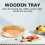 Plateau de service rond en bois 30 cm 3