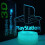 Luz noturna LED USB para jogos de anime 3D 2