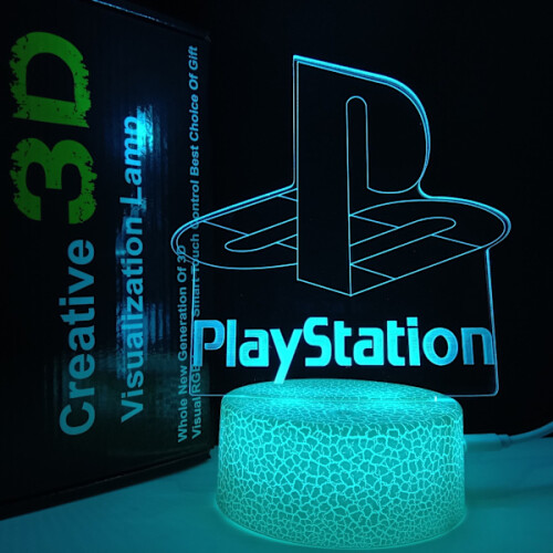 Luz noturna LED USB para jogos de anime 3D 1