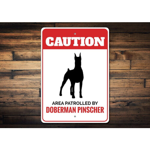 Dobermann Pinscher Metallschild 12" x 8"