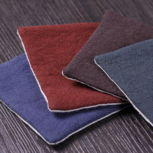 Set di 8 sottobicchieri in cotone e lino resistenti al calore 2