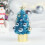 Blue Pyramid Christmas Tree Decoration with Star 4