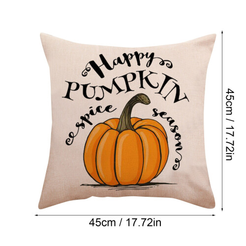 Vintage Halloween pudebetræk retro linned 45x45 cm 1