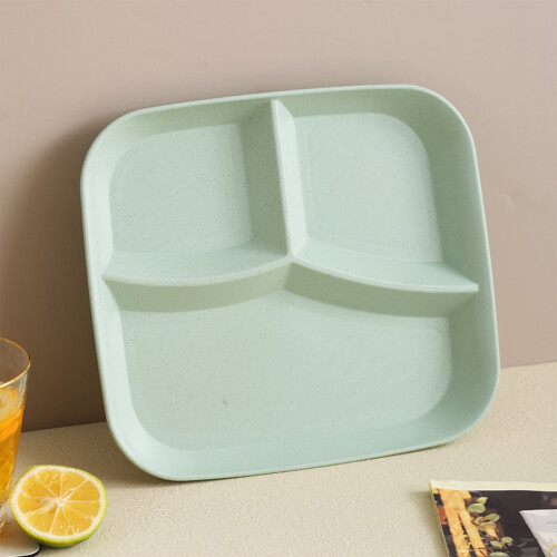 Portionskontroll Delad Tallrik Grön 25x22,5cm 1-pack 2