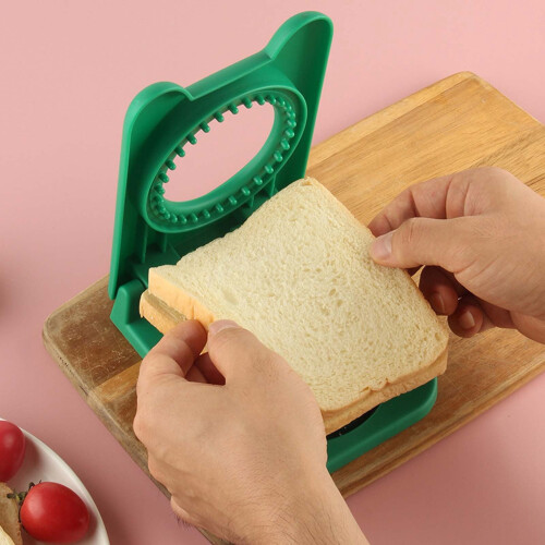 Taglia sandwich e sigillatrice quadrata per bambini – Rosa, 6,3x 2