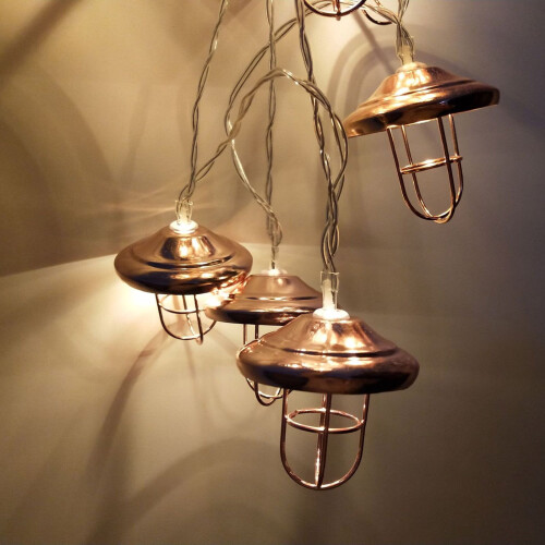 Luci decorative geometriche color oro rosa, lunghezza 3 metri, a batteria 2