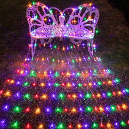 LED String Lights Net Mesh 10ft x 6.5ft 200 LEDs 8 Modes 2