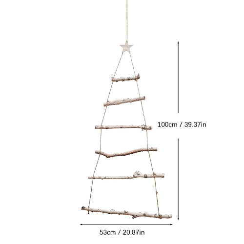 Decoración navideña colgante triangular de madera XIUH 2