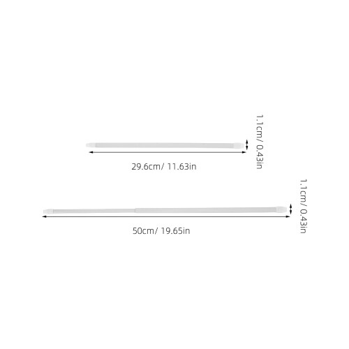 Fehér állítható függönyrúd – 29,6–50 cm 1