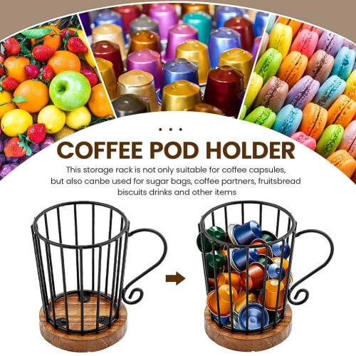 K-Cup-Halter mit Holzsockel und Griff 1