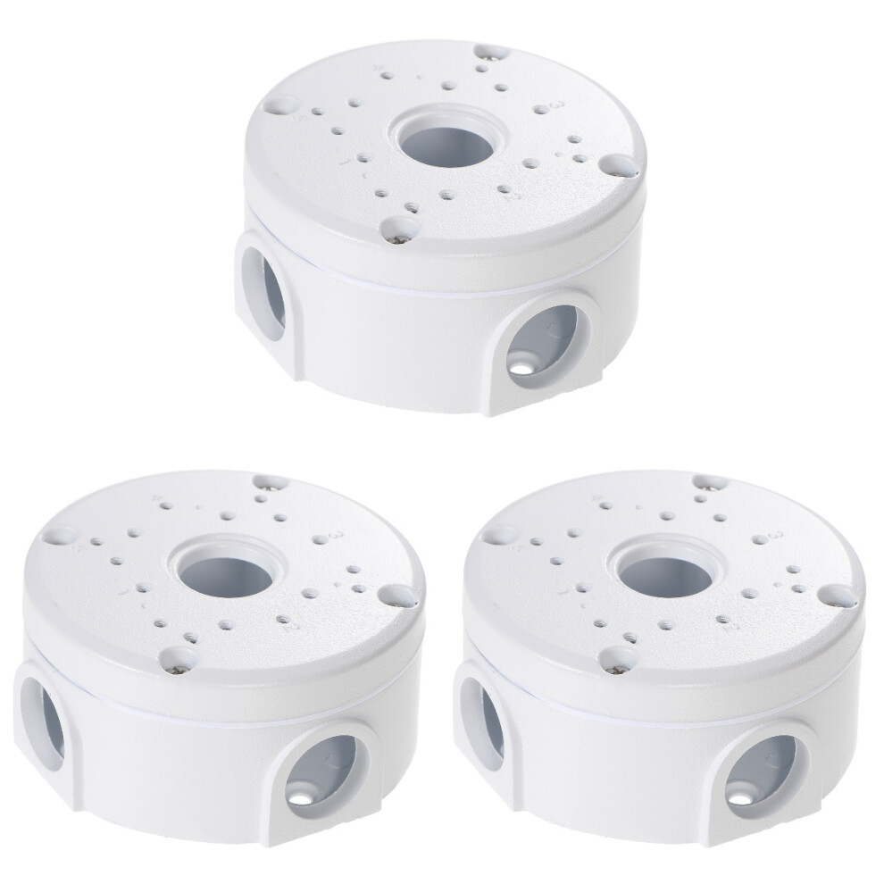 3Pcs Outdoor Junction Box For Security Cameras With Wire Storage White 3762507678980