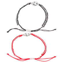 2Stk Langlebige Fußball Armbänder Geflochtenem Seil Für Teamfans