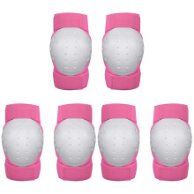 3Stk Atmungsaktive Kinder Schutzausrüstung Rosa Für Ellbogen Hand