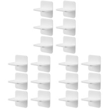 18Pièces Fixations Adhésives Étagère Blanches Sans Dommage