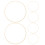 6Pièces Anneaux Bambou Beige Pour DIY Décor 1