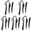 5Pcs Exercise Leg Lifter Straps Black for Stable Durable Leg Assist 1