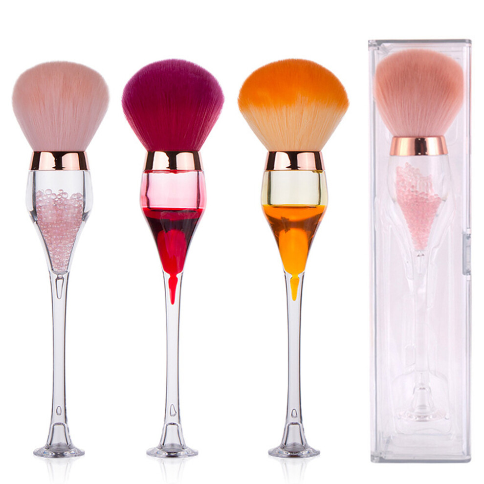 Happyyami Pink Makeup Blush Brush Premium Fiber Powder Brush For Daily Use